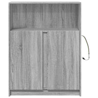 Credenza con LED Grigio Sonoma 77x34x100cm in Legno Multistrato