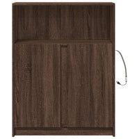 Credenza con LED Rovere Marrone 77x34x100 cm Legno Multistrato
