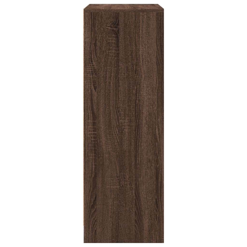 Credenza cassettiera cassettiera mobile contenitore organizer cucina soggiorno soggiorno con LED 77 x 34 x 100 cm derivati ​​del legno marrone 02_0029791