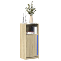vidaXL Credenza con LED Rovere Sonoma 42,5x34x100 cm Legno Multistrato