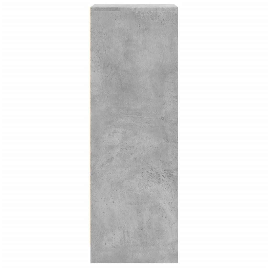 vidaXL Credenza con LED Grigio Cemento 42,5x34x100cm Legno Multistrato