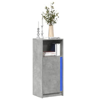 vidaXL Credenza con LED Grigio Cemento 42,5x34x100cm Legno Multistrato