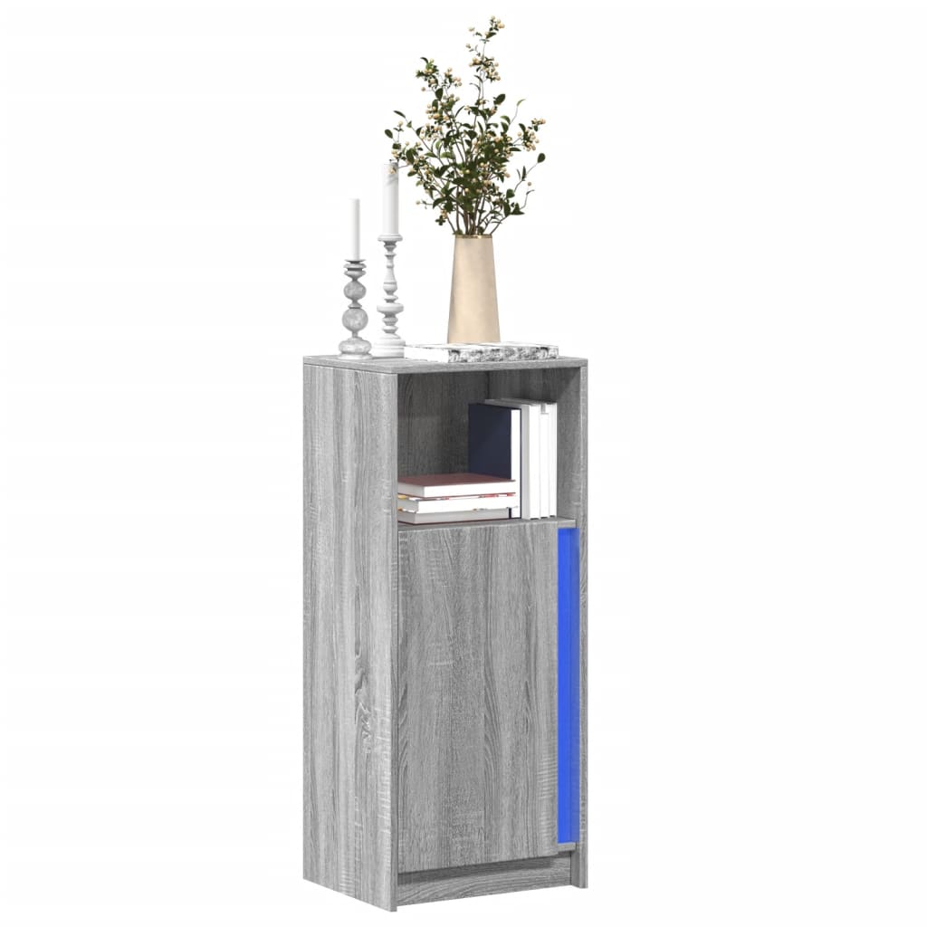 Credenza con LED Grigio Sonoma 42,5x34x100 cm Legno Multistrato 852157