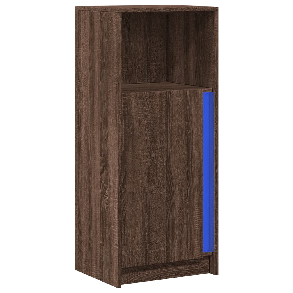 Credenza con LED Rovere Marrone 42,5x34x100cm Legno Multistrato