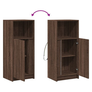 Credenza con LED Rovere Marrone 42,5x34x100cm Legno Multistrato