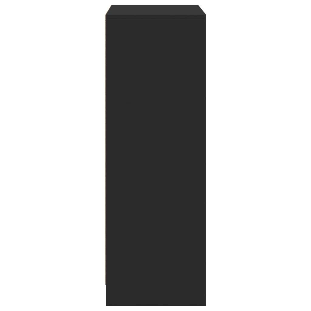 vidaXL Credenza con LED Nera 72x34x100 cm in Legno Multistrato