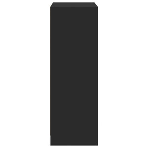 vidaXL Credenza con LED Nera 72x34x100 cm in Legno Multistrato