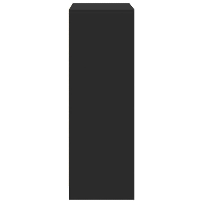 vidaXL Credenza con LED Nera 72x34x100 cm in Legno Multistrato