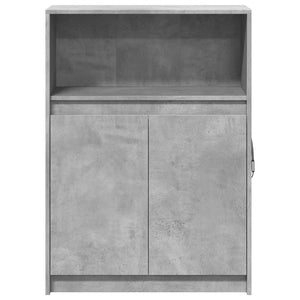 vidaXL Credenza con LED Grigio Cemento 72x34x100 cm Legno Multistrato