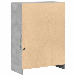 vidaXL Credenza con LED Grigio Cemento 72x34x100 cm Legno Multistrato