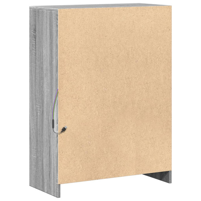 Credenza con LED Grigio Sonoma 72x34x100cm in Legno Multistrato 852164