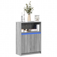Credenza con LED Grigio Sonoma 72x34x100cm in Legno Multistrato 852164