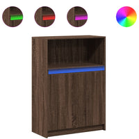 Credenza con LED Rovere Marrone 72x34x100 cm Legno Multistrato 852165