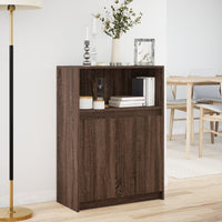 Credenza con LED Rovere Marrone 72x34x100 cm Legno Multistrato 852165