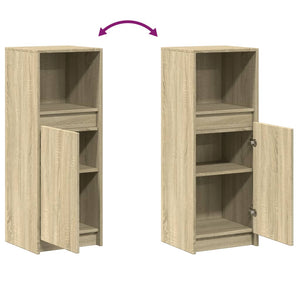 vidaXL Credenza con LED Rovere Sonoma 38x34x100cm in Legno Multistrato