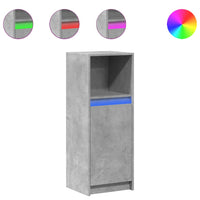 vidaXL Credenza con LED Grigio Cemento 38x34x100 cm Legno Multistrato