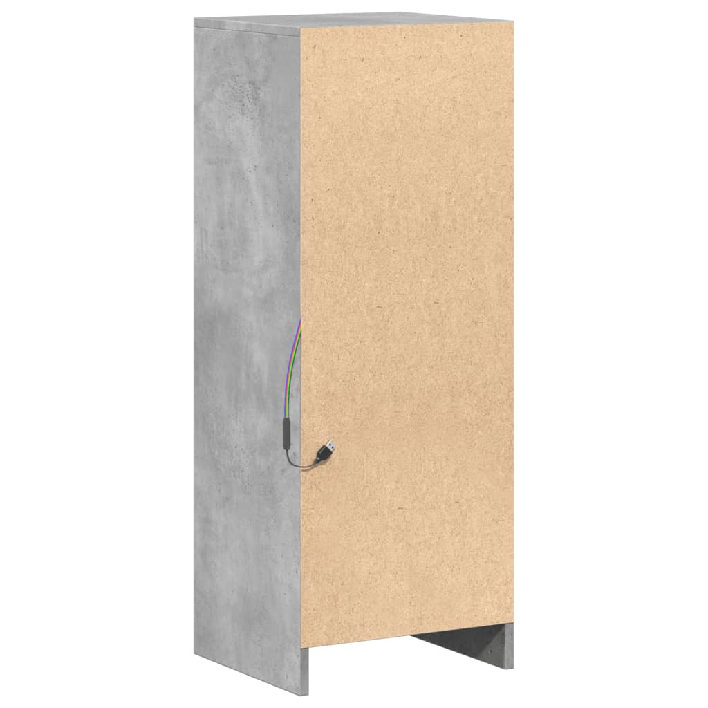 Credenza cassettiera cassettiera mobile contenitore organizer cucina soggiorno soggiorno con LED 38 x 34 x 100 cm derivati ​​del legno grigio 02_0029802