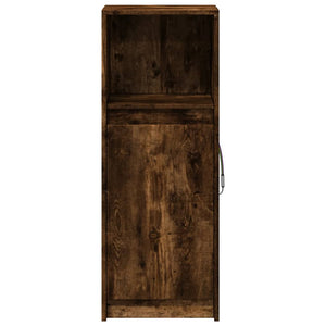 Credenza con LED Rovere Fumo 38x34x100 cm in Legno Multistrato 852170