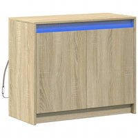 Credenza con LED Rovere Sonoma 72x34x61 cm in Legno Multistrato 852175