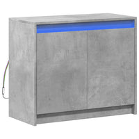 vidaXL Credenza con LED Grigio Cemento 72x34x61 cm Legno Multistrato