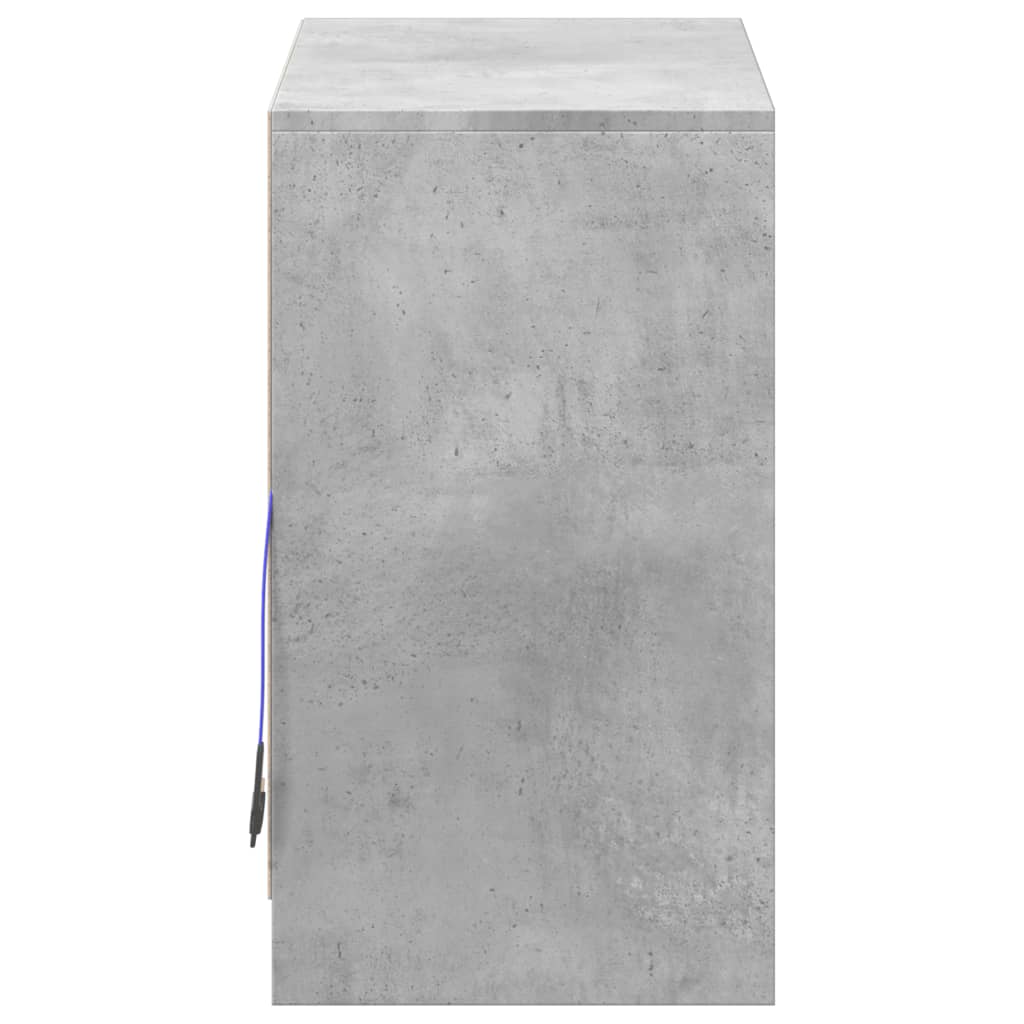 vidaXL Credenza con LED Grigio Cemento 72x34x61 cm Legno Multistrato