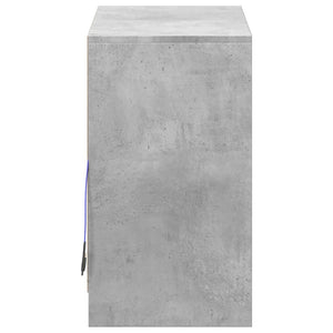 Credenza con LED Grigio Cemento 72x34x61 cm Legno Multistrato 852176