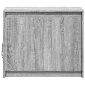 Credenza con LED-Buffet-Armadio da cucina Grigio Sonoma 72x34x61 cm in Legno Multistrato