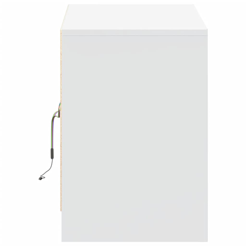 Mobile Porta TV con LED-Mobile per TV-Credenza TV Bianco 100x34x50 cm in Truciolato 845717