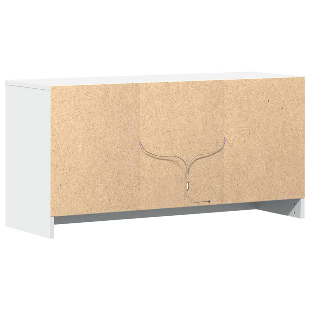 Mobile Porta TV con LED-Mobile per TV-Credenza TV Bianco 100x34x50 cm in Truciolato 845717