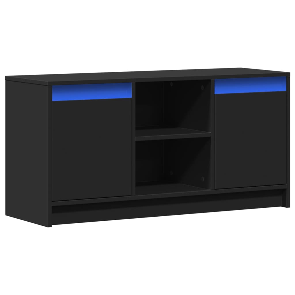 Mobile Porta TV con LED-Mobile per TV-Credenza TV Nero 100x34x50 cm in Truciolato 676859