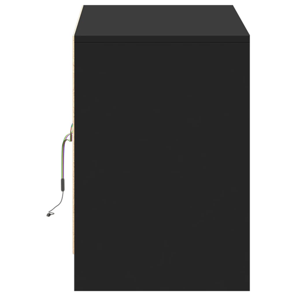 Mobile Porta TV con LED-Mobile per TV-Credenza TV Nero 100x34x50 cm in Truciolato 676859