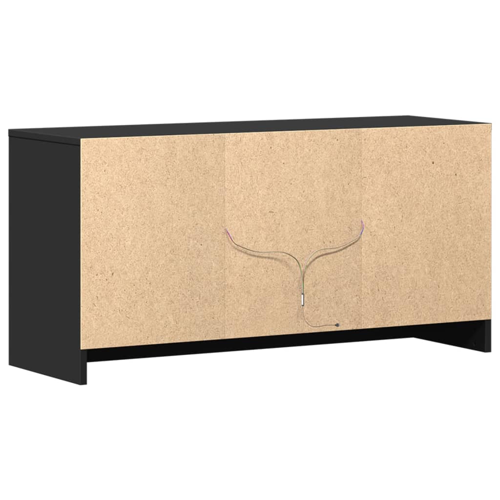 Mobile Porta TV con LED-Mobile per TV-Credenza TV Nero 100x34x50 cm in Truciolato 676859