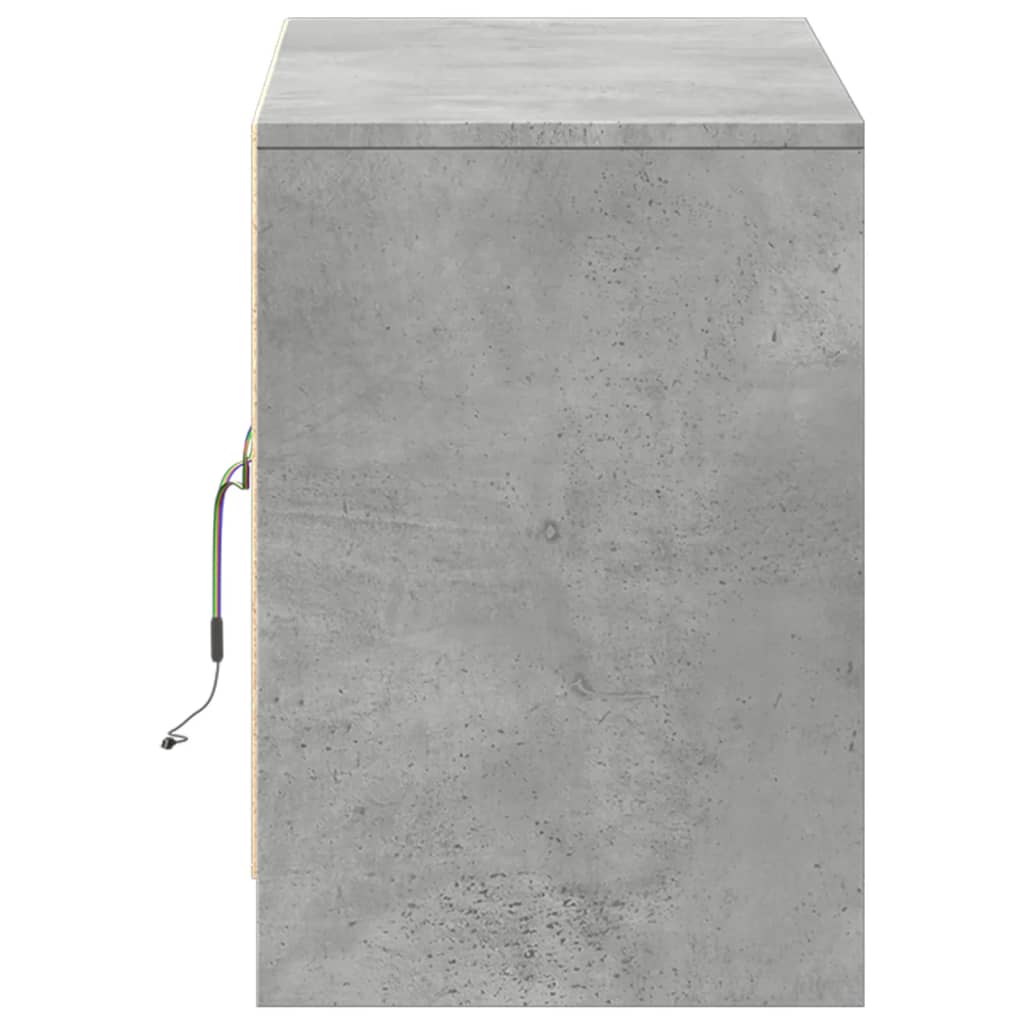 Mobile Porta TV con LED-Mobile per TV-Credenza TV Grigio Cemento 100x34x50 cm Truciolato