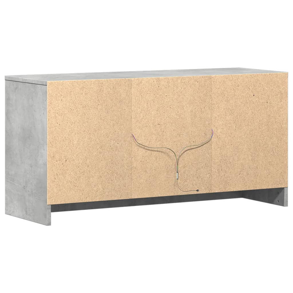 Mobile Porta TV con LED-Mobile per TV-Credenza TV Grigio Cemento 100x34x50 cm Truciolato