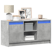 Mobile Porta TV con LED-Mobile per TV-Credenza TV Grigio Cemento 100x34x50 cm Truciolato