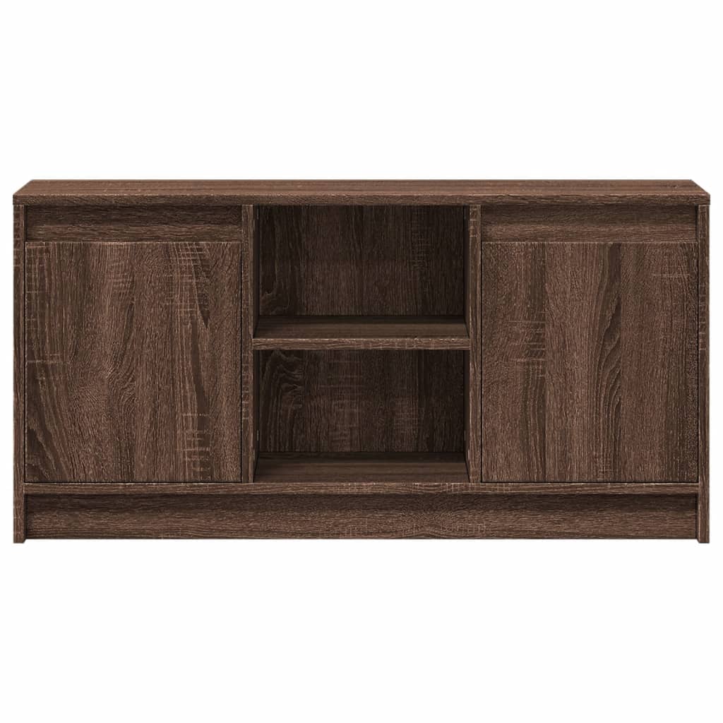 Mobile Porta TV con LED-Mobile per TV-Credenza TV Rovere Marrone 100x34x50 cm Truciolato 137855