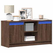 Mobile Porta TV con LED-Mobile per TV-Credenza TV Rovere Marrone 100x34x50 cm Truciolato 137855