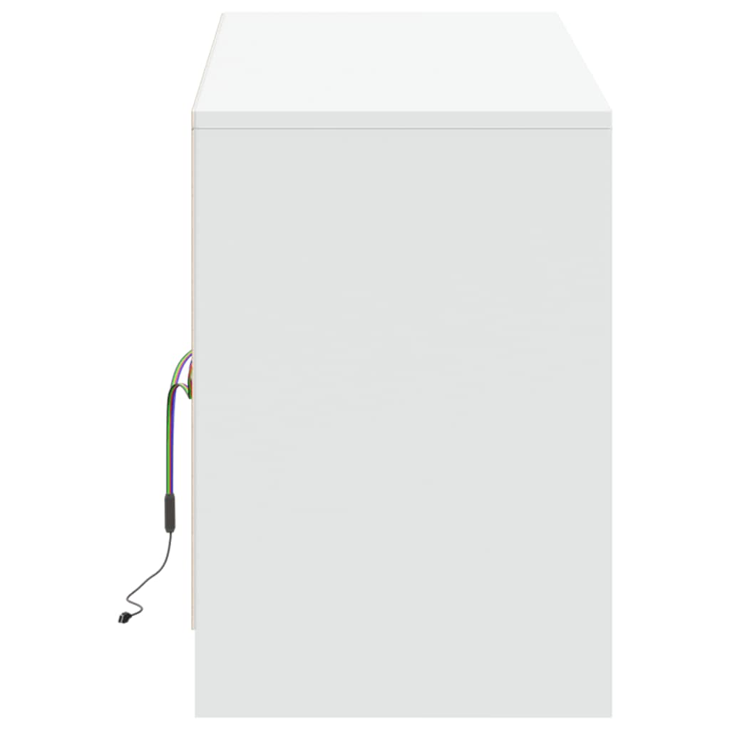 Mobile Porta TV con LED-Mobile per TV-Credenza TV Bianco 139,5x34x50 cm in Truciolato