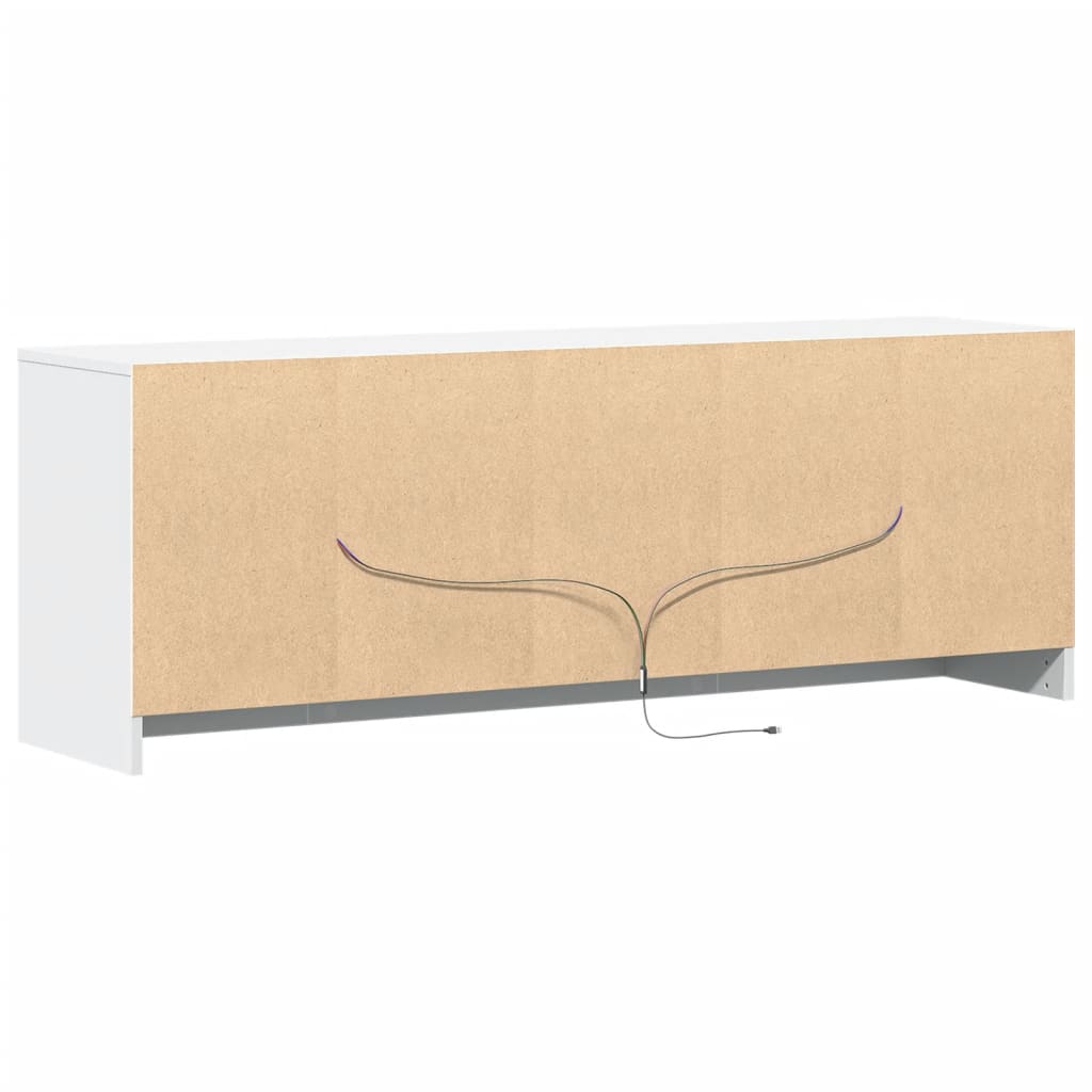Mobile Porta TV con LED-Mobile per TV-Credenza TV Bianco 139,5x34x50 cm in Truciolato