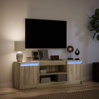 vidaXL Mobile Porta TV con LED Rovere Sonoma 139,5x34x50 cm Truciolato