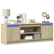 Mobile Porta TV con LED-Mobile per TV-Credenza TV Rovere Sonoma 139,5x34x50 cm Truciolato