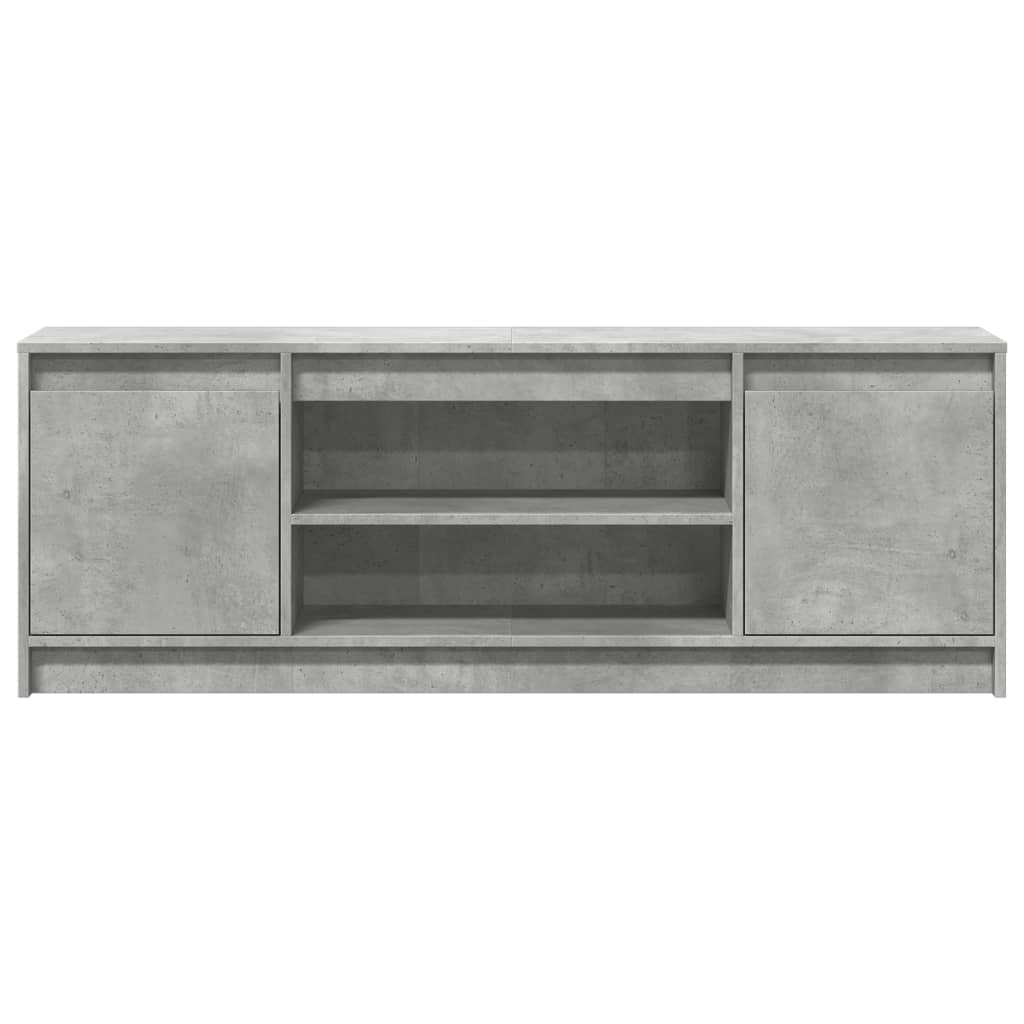 Mobile Porta TV con LED-Mobile per TV-Credenza TV Grigio Cemento 139,5x34x50cm Truciolato