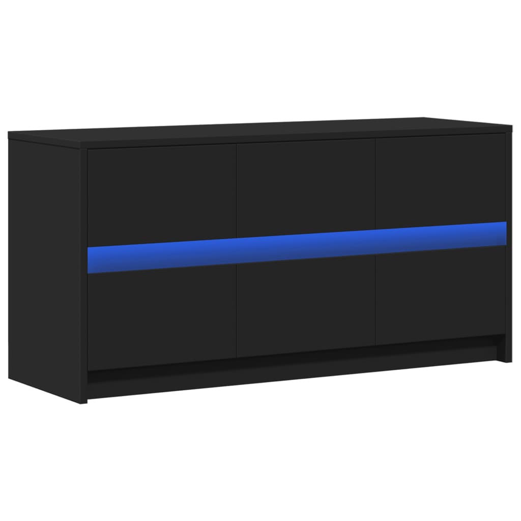 Mobile Porta TV con LED-Mobile per TV-Credenza TV Nero 100x34x50 cm in Truciolato 114601