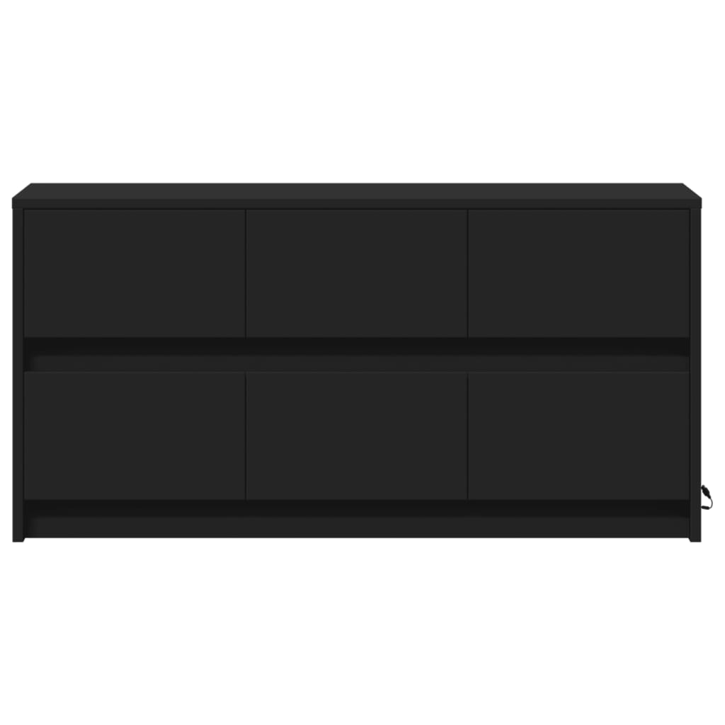 Mobile Porta TV con LED-Mobile per TV-Credenza TV Nero 100x34x50 cm in Truciolato 114601