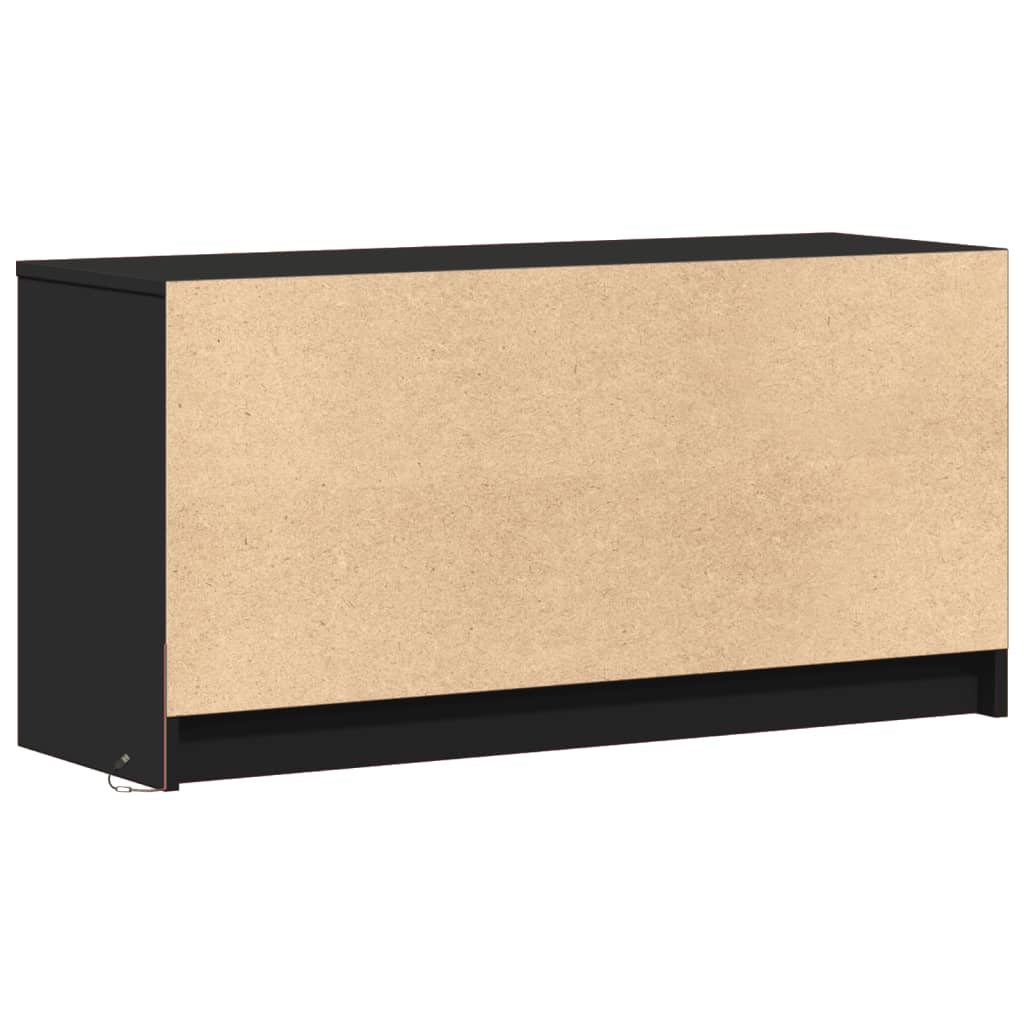 Mobile Porta TV con LED-Mobile per TV-Credenza TV Nero 100x34x50 cm in Truciolato 114601