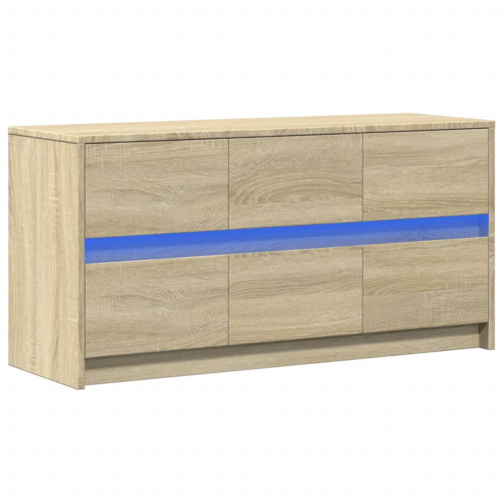 Mobile Porta TV con LED-Mobile per TV-Credenza TV Rovere Sonoma 100x34x50cm in Truciolato