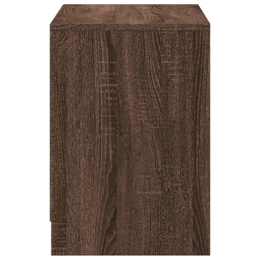 Mobile Porta TV con LED-Mobile per TV-Credenza TV Rovere Marrone 100x34x50 cm Truciolato 303084