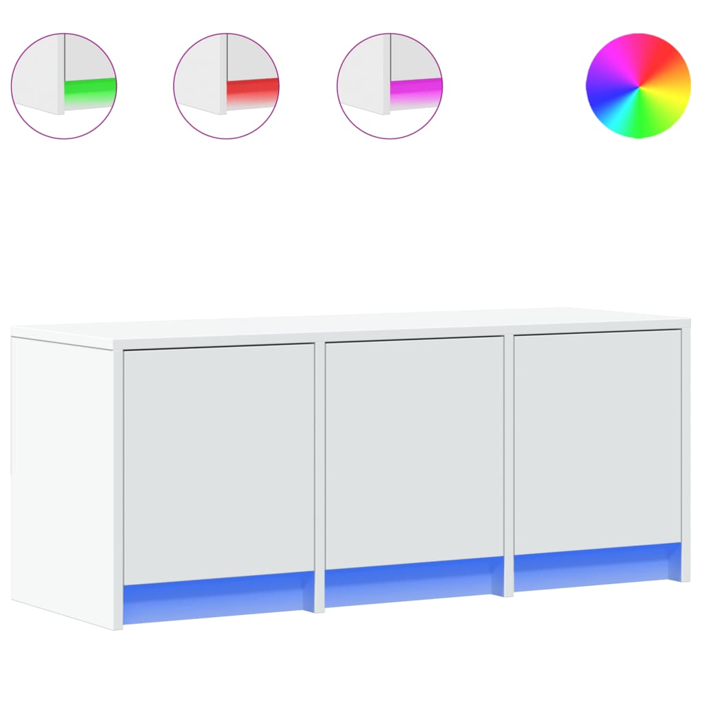 Mobile Porta TV con LED-Mobile per TV-Credenza TV Bianco 97x34x40 cm in Truciolato