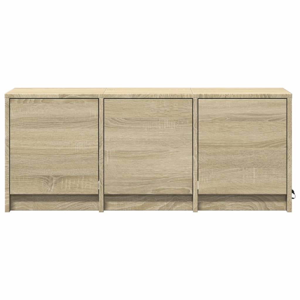 Mobile Porta TV con LED-Mobile per TV-Credenza TV Rovere Sonoma 97x34x40 cm in Truciolato