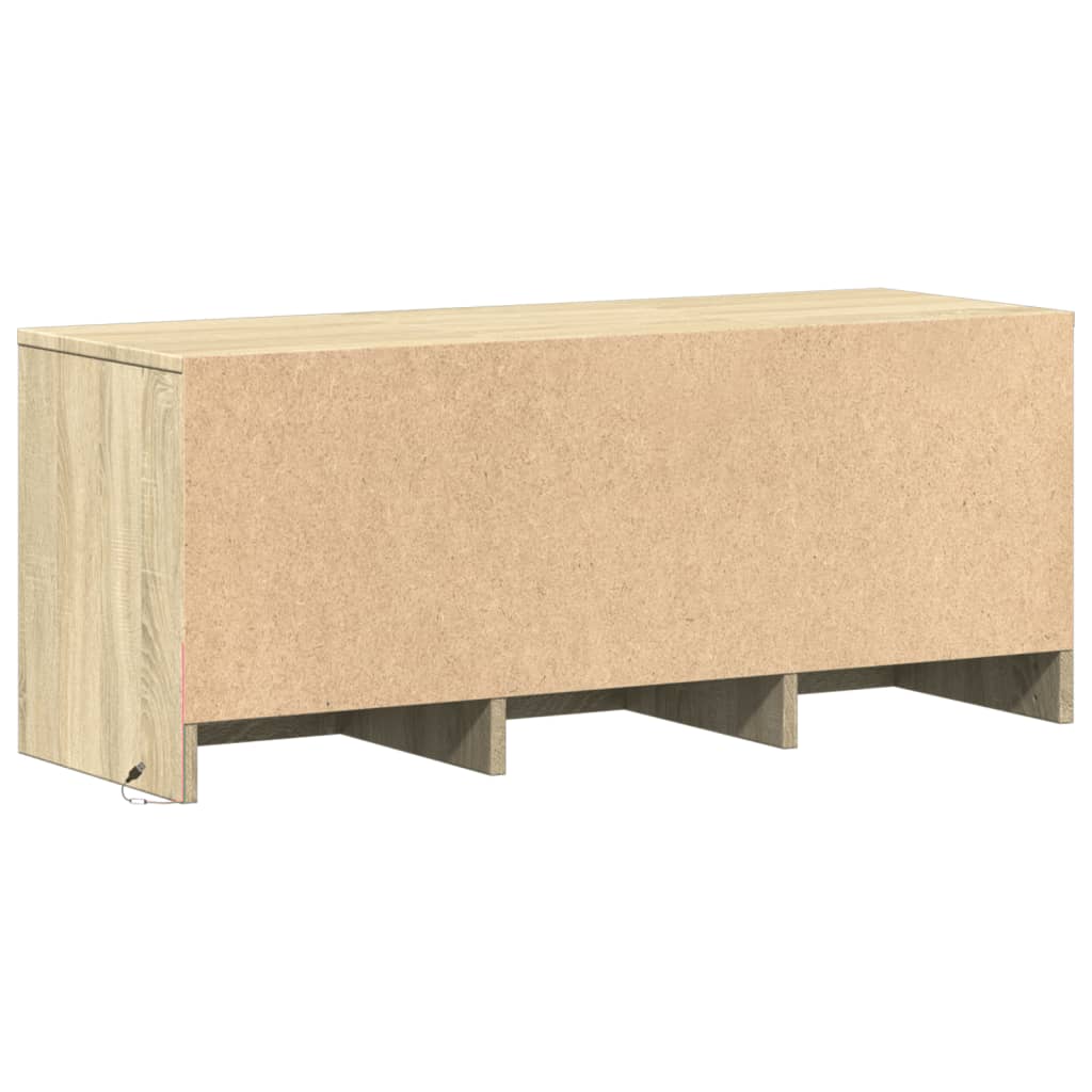 Mobile Porta TV con LED-Mobile per TV-Credenza TV Rovere Sonoma 97x34x40 cm in Truciolato